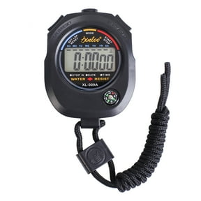 1 Packs Sports Stopwatch with Dual Memory 1/100 Second Accuracy Digital Timer for Training Competition Fitness Alarm Clock Calendar Large Display