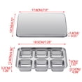 thumbnail image 1 of 1 Packs Stainless Steel Ice Cube Tray With Lid Easy Release Metal Ice Trays For Freezer Whiskey Cocktails Coffee Large 2 Inch Ice Cubes For Drinks Party BPA Free Dishwasher Safe, 1 of 8