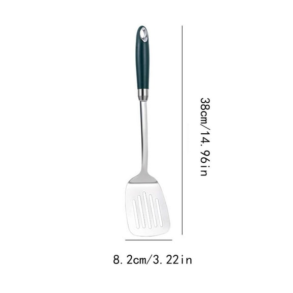 1 Packs Stainless Steel Kitchen Utensil Cooking Spoon Spatula Slotted Turner for Nonstick Pans Dishwasher Safe Ergonomic Handle Home Kitchen Tools