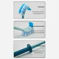 thumbnail image 1 of 1 Packs Toilet Bowl Brush Holder Set:Rubber Brush + Slit Brush Bathroom Deep Cleaning Toilet Cleaner Scrubber Under Rim with Curved Bristle for Dead Corner Clean - Toilet Decorative Accessories, 1 of 5