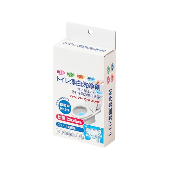 1 Packs Toilet Cleaning Tablets for Bowl and Tank, 6-Pack Bleach Tablets, Powerful Stain Remover and Deodorizer, Fresh Scent, Easy Drop-In Cleaner, Bathroom Toilet Cleaner Descaler for Urine Stains