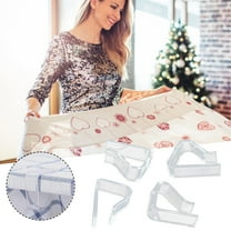 1 Packs Transparent Plastic Tablecloth Clips Heavy Duty Windproof for Outdoor Picnic Party 4 Pack Reusable Clear Table Cover Clamps Secure Hold Patio Dining Accessories