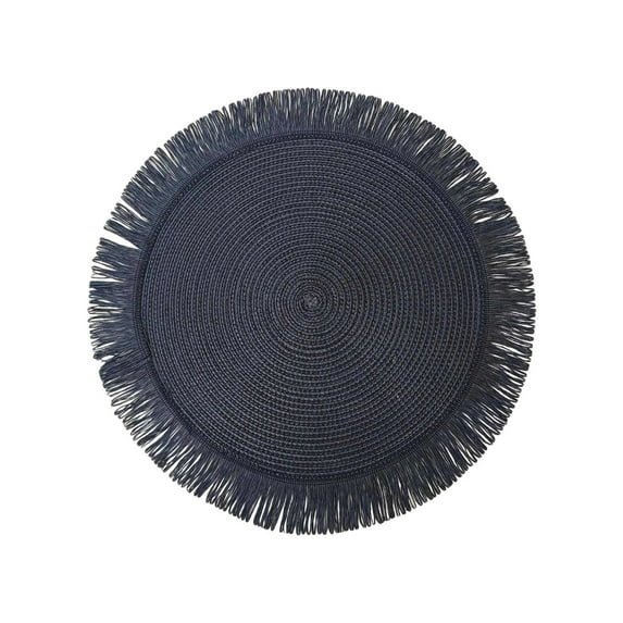 1 Packs Woven Table Mat Round Heat Resistant Placemats Waterproof Oil Proof Kitchen Dining Table Decor for Home Restaurant Coffee Shop 38cm