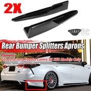 1 Pai Rear Bumper Side Apron Lips Spoiler for Toyota Camry SE XSE 2018-2023, Rear Bumper Diffuser Lip Spoiler, Gloss Black