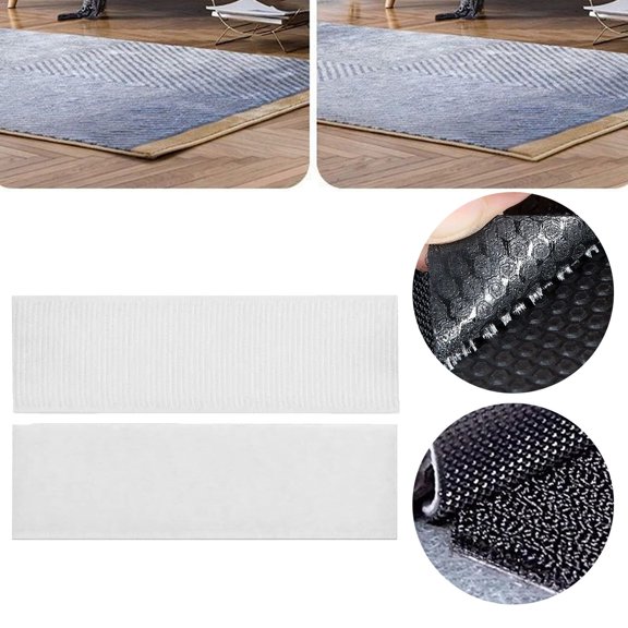 1 Pair 1.2*3.9 IN Double Adhesive Square , Heavy Duty Hook and Loop Strips with High Adhesive,Strong Mounting Tape for Home, Outdoor or Office Use, White