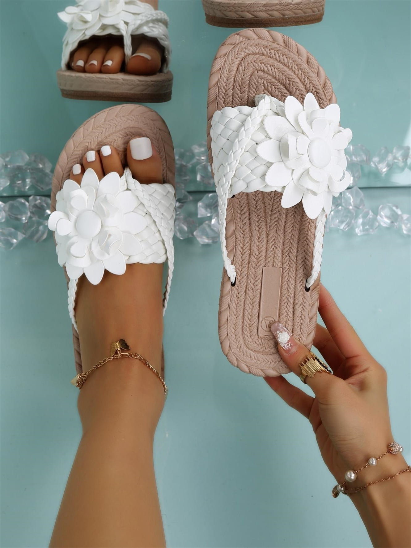 1 Pair 1113CM AntiSlip Baby Girl Summer Shoes Hard Sole Toddler