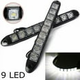 thumbnail image 1 of 1 Pair 12V Car 9-Led Flexible Drl Daytime Running Lights Bar Fog Lamp White, 1 of 8