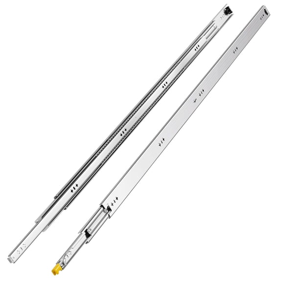 1 Pair 16-60 in Heavy Duty Full Extension Drawer Slides with Ball Bearing, 250lbs Load Capacity, Locking Design, Galvanized Rust-Resistant Steel for Cabinets, Shelves, RVs, Industrial Drawers