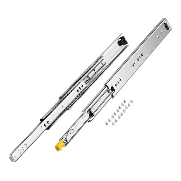 1 Pair 16-60 Inch Heavy Duty Ball Bearing Drawer Slides, Full Extension Side Mount, Soft Close Cabinet Slides for Kitchen, Office, Wardrobe