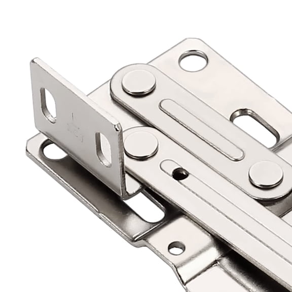 1 Pair (2 PCS) Flip-Down Cabinet Hinges, 47 Degree Drop-Down Door Support Spring Hinge with 12 Screws, Available in Soft-Close Buffered or Standard Unbuffered Styles, Steel Hardware for Under-Sink St