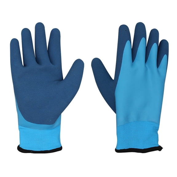 1 Pair/2 Pair Work Gloves with Insulated Warm Liner for Snow Shoveling Double Latex Coated Anti Slip Grip Freezer Gloves