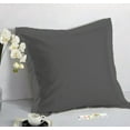 thumbnail image 1 of 1 Pair 2 Pieces Euro Pillow Shams 26" x 26" + 1.5" Hem Gray Grey Dark Silver Machine Wash Dry, 1 of 1