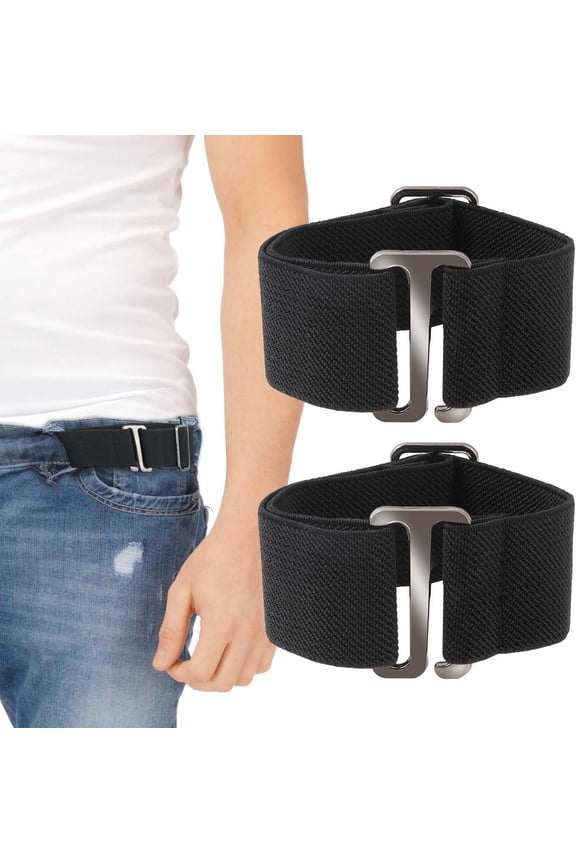 1 Pair/ 2 count Elastic Belt, Newly Upgraded Side Belts No Buckle Belt Loops for Pants, 1.18 Inch Wide Belt Loops for Men, Women