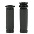 1 Pair 25mm Motocycle Handlebar Grips Black Comfortable Grasp Anodized