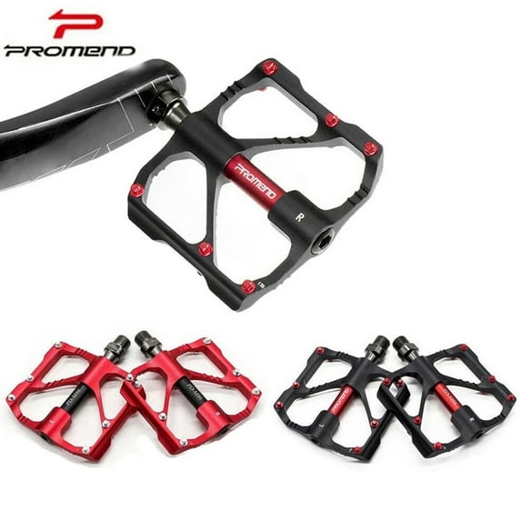 1 Pair 3 Bearings Flat/Platform Pedals Road Mountain Bike Pedals, 9/16” Aluminum Alloy Lightweight Non-Slip Universal Pedals