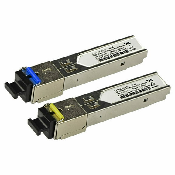 1 Pair 3KM SC Connector SFP Module, 1.25G Single-Mode Fiber SC Simplex Connector 1000BASE BiDi 1310nm/1550nm 3km SFP Transceiver Module SFP-BX03-D