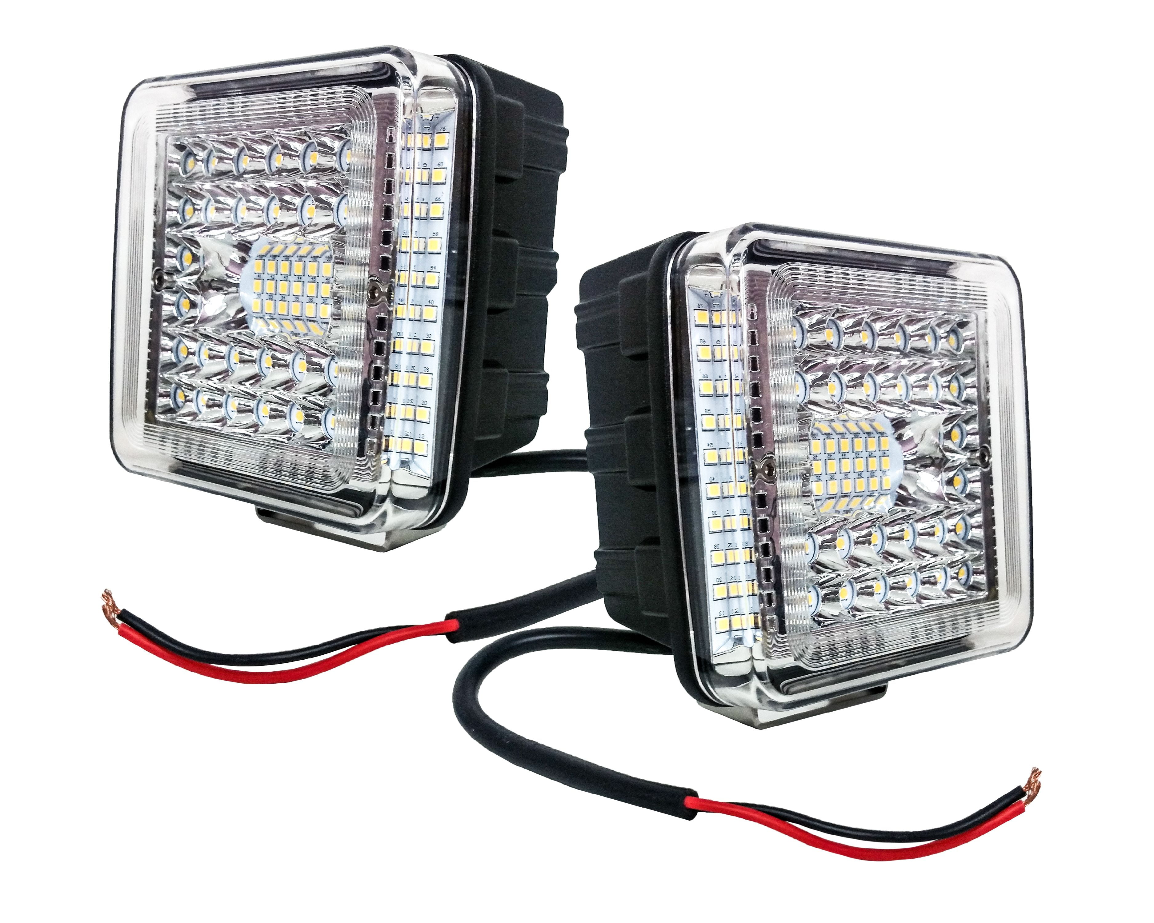 1 Pair 4" High Output 360° Wide Beam Osram LED Worklight Driving Offroad Truck Trailer Tractor Agricultural Heavy Equipment Vehicles SUV ATV UTV 12v - 32v