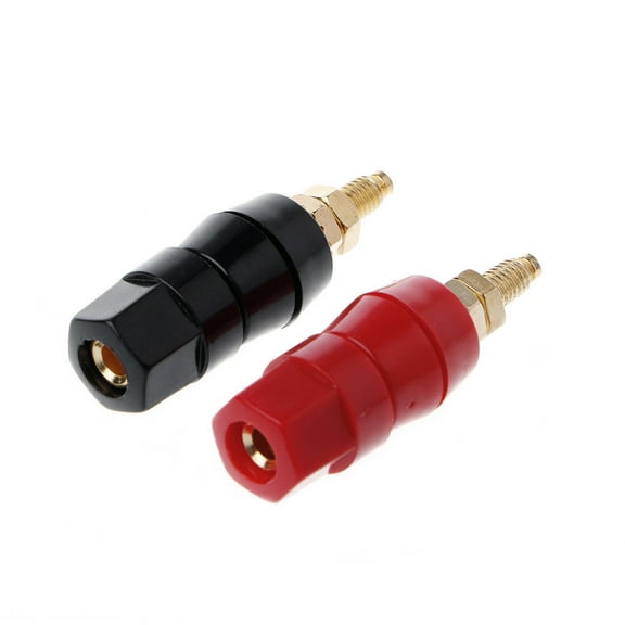 1 Pair 4mm Banana Plug Connector Amplifier Terminal Binding Post Speak