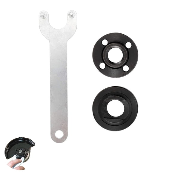 1 Pair 5/8"-11 Thread Angle Grinder Flange Nut, Self Tightening Lock Nut with Wrench
