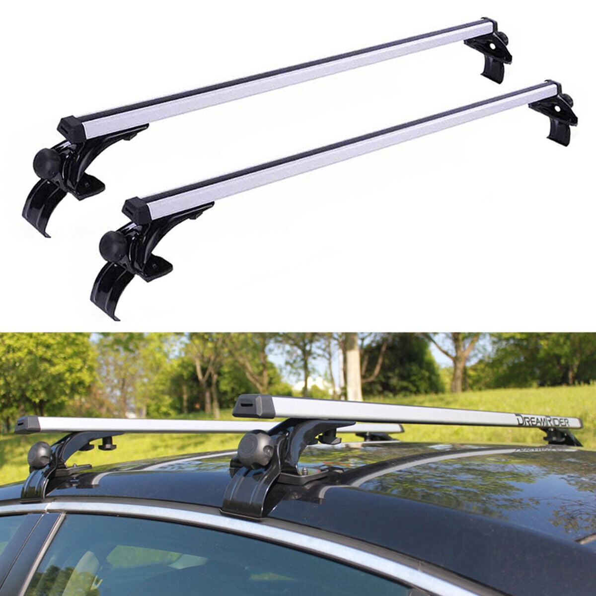 1 Pair 50" Universal Car SUV Top Roof Rack Cross Bars Luggage Carrier