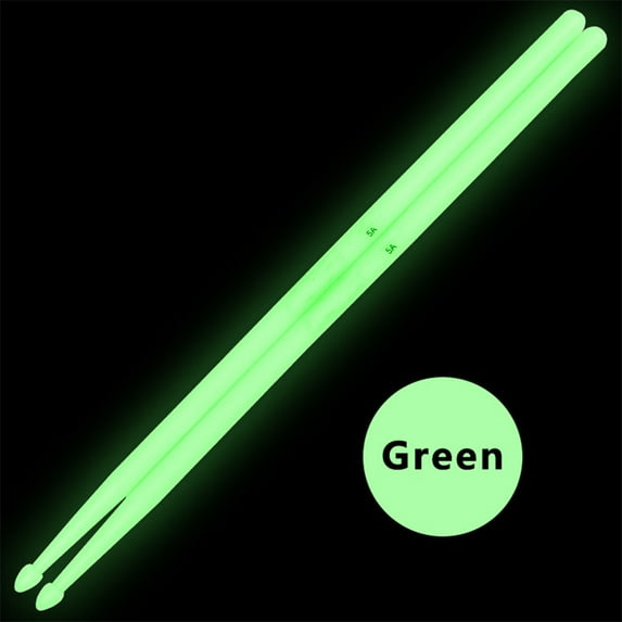 1 Pair 5A LED Light Up Drumsticks Noctilucent Glow in The Dark Stage Luminous Bright LED Light Up Drum Stick