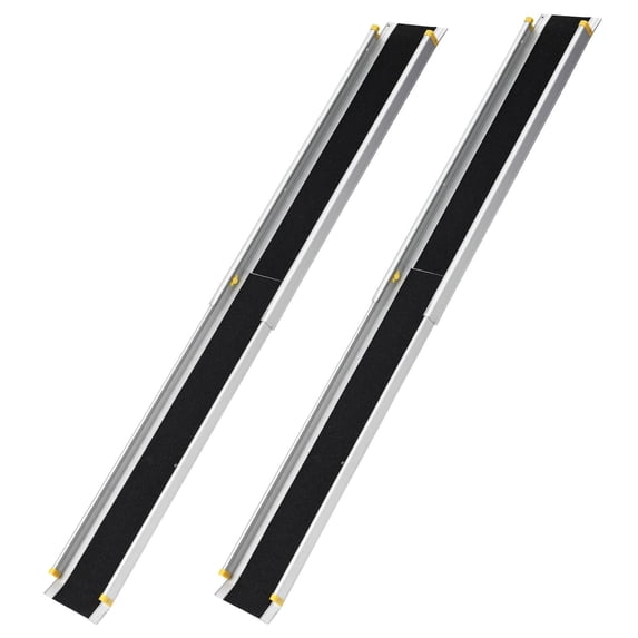 1 Pair 6 FT Telescoping Portable Wheelchair Ramps for Steps, Adjustable Wheelchair Ramp with Anti-Slip Surface and Storage Bag, 600 Lb Weight Capacity
