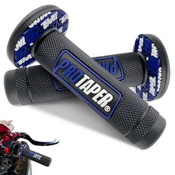 1 Pair 7/8" 22mm 24mm Universal Motorcycle Hand Grips for Dirt Pit Bike, Rubber Anti-Slip Handlebar Grips