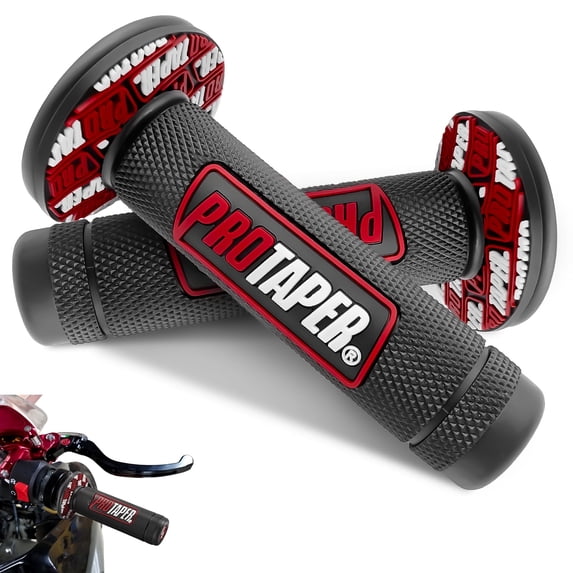 1 Pair 7/8" 22mm 24mm Universal Motorcycle Hand Grips for Dirt Pit Bike, Rubber Anti-Slip Handlebar Grips