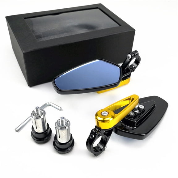 1 Pair 7/8" 22mm Motorcycle Aluminum Bar End Side Rearview Mirror Universal Motorbike Bike Handlebar Rear View Mirrors