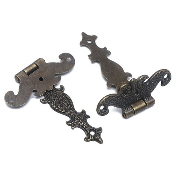 1 Pair 90 Degree Folding Hinge Small Antique Zinc Alloy Hinge Easy to Install