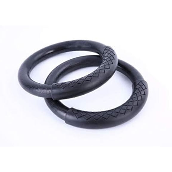 1 Pair ABS Gymnastic Ring Fitness Rings Workouts Ring Home Fitness Ring Pro Gym Ring for Fitness (Black)$$Sport & Recreation Other