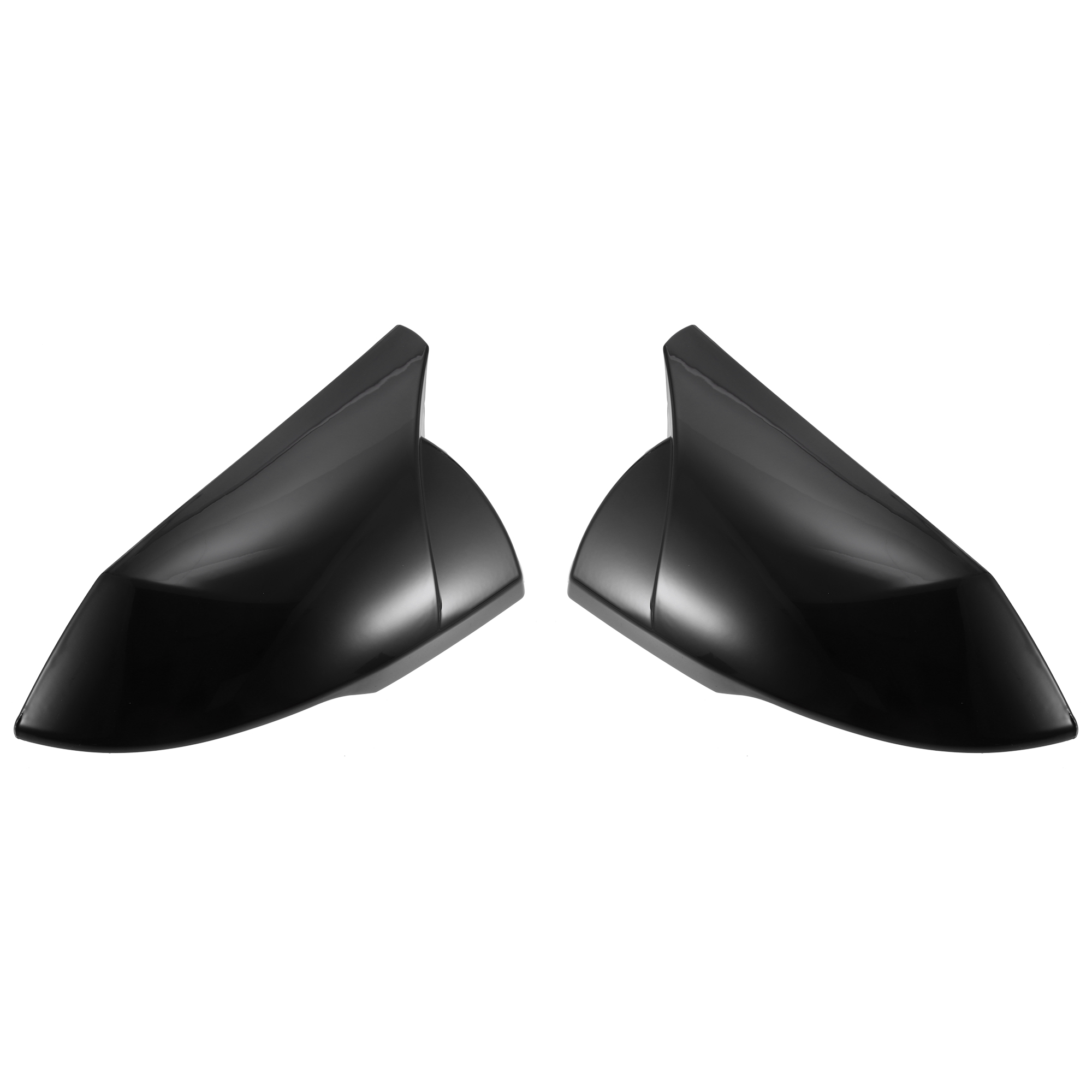 1 Pair ABS Plastic Gloss Black Car Door Guard Side Rearview Mirror