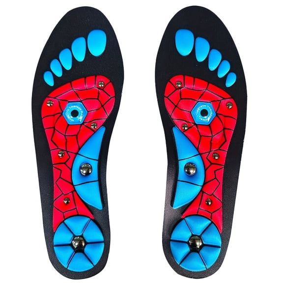 (1 Pair) Acupoint Massage Insole, Pressure Massage Insole, Comfortable Support Foot Massage, Men'S And Women'S Flat Foot Insoles, Sweat Absorbing, Breathable, Meridian Unobstructed Insoles