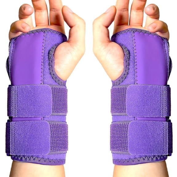 1 Pair Adjustable Dual-Plate Wrist Braces with Triple Fixation Sturdy Support, Breathable Mesh & Adjustable Design for Sports Injury Recovery, Carpal Tunnel Relief, Daily Warmth