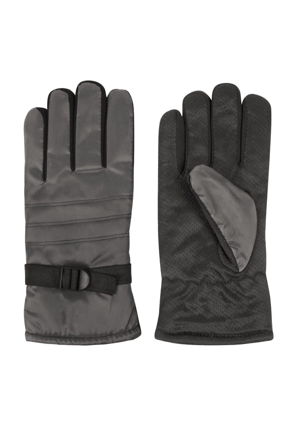 1 Pair of Adult One Size Insulated Waterproof Windproof Cold Winter Weather Gloves for Snow, Wind, Rain, Hail, Freezing Temperatures and Harsh Climates in Gray