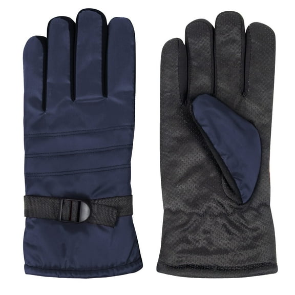 1 Pair Adult One Size Insulated Waterproof Windproof Cold Winter Weather Gloves in Navy Blue