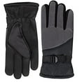 thumbnail image 1 of 1 Pair of Adult One Size Two Tone Insulated Waterproof Windproof Cold Winter Weather Gloves for Snow, Wind, Rain, Hail, Freezing Temperatures and Harsh Climates in Gray and Black, 1 of 6