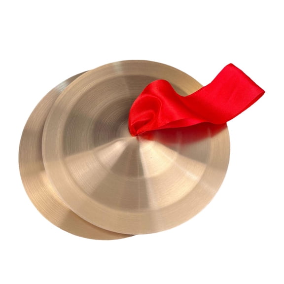 1 Pair Alloy Hand Cymbals Small Sturdy Musical Instrument for Kids Adults Performance Party Dance