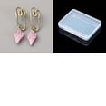 thumbnail image 1 of 1 Pair Alloy Shell Shape Dangle Stud Earrings Minimalist Earrings for Women Personalized Jewelry 42.5x10mm Pink, 1 of 2