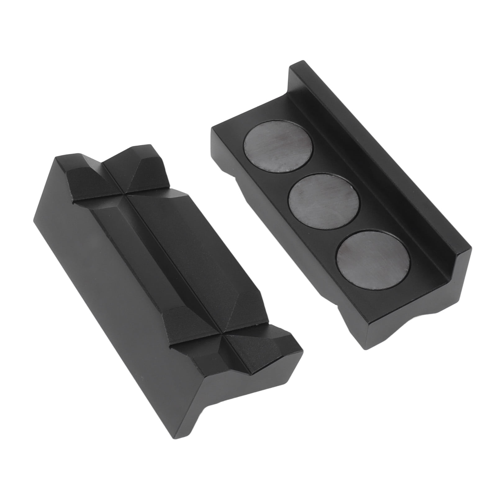 1 Pair Aluminum Alloy Bench Vise Jaw Covers, Black HighStrength Vise