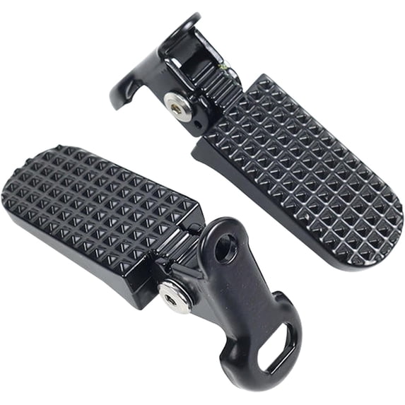 1 Pair Aluminum Alloy Bike Foot Pegs Non Slip Foldable Rear Axle Pedal For Mountain Bicycle Black