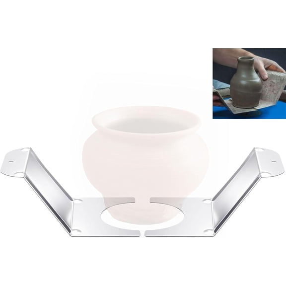 1 Pair Aluminum Clay Pot Lifter 5" Wide Pot Lift Provides an Easy Method for Removing Pottery Items from The Throwing Wheel Without Damage