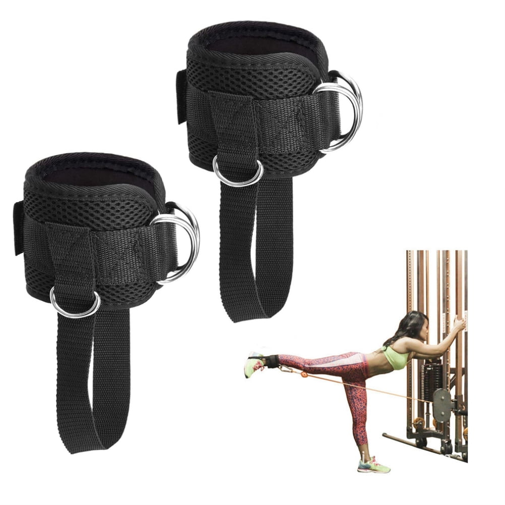 1 Pair Ankle Strap for Cable Machine Attachments Adjustable Indoor Gym