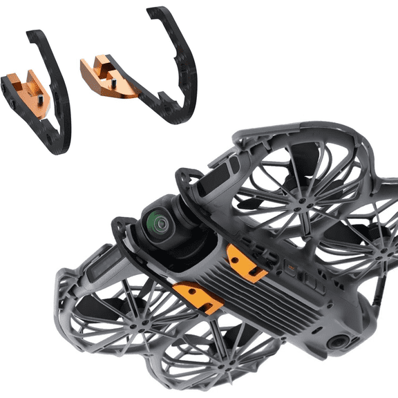 1 Pair Anti-Collision Tripod Cover for Drones, Fiber Gimbal & Lens Protector Bumper Guard, Lightweight Impact Absorption for Drone Camera, 6.2g, Black, By Preplabs