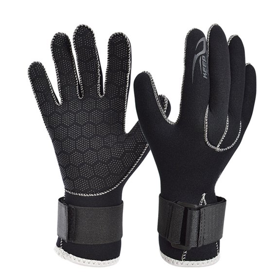 1 Pair Anti-slip Diving Gloves Widely Use Nylon Keep Warm Thick Snorkeling Mittens for Outdoor