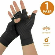 VAYNE 1 Pair Arthritis Gloves, Copper Compression Arthritis Gloves for Carpal Tunnel, RSI, Rheumatoid , Tendonitis, Hand Pain, M