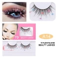 thumbnail image 1 of 1 Pair Artificial Sequined False Eyelashes Extension Fake Eyelashes Set For Halloween Party Cosplay, 1 of 9
