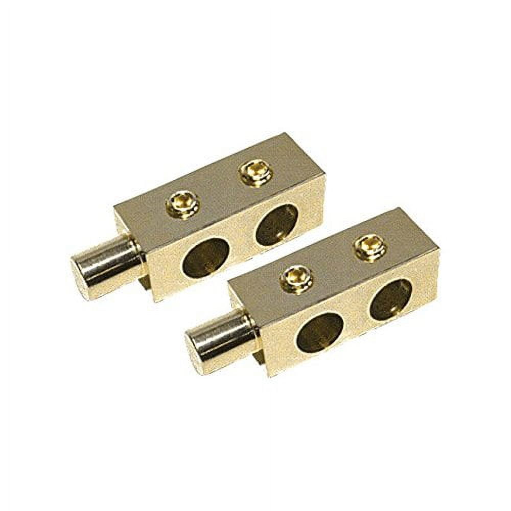 1 Pair Audiopipe 24k Gold 0 Ga Dual Power Distribution Block Amplifier ...