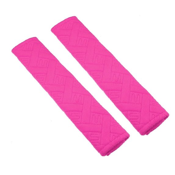Unique Bargains 1 Pair Auto Car Seat Belt Protector Pads Shoulder Strap Seatbelt Soft Comfort Covers Universal Pink