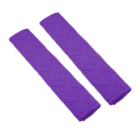 1 Pair Auto Car Seat Belt Protector Pads Shoulder Strap Seatbelt Soft Universal Comfort Covers, Purple